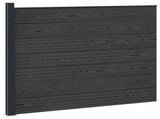 Fence Panel WPC and Aluminium Black 42039069