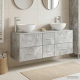 Bathroom Cabinet Set 3 pcs Concrete Grey 49.5 x 35 x 63 cm 3405798
