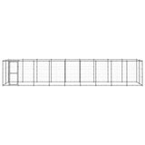 Outdoor Dog Kennel Steel with Roof 21.78 m 3082296