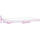 ZNTS Table Tops 3 pcs 80x53x1.7 cm Rectangular Solid Wood Pine 847420