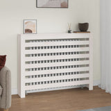 ZNTS Radiator Cover White 108.5x19x84 cm Solid Wood Pine 822597