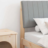 Upholstered Headboard Light Grey 90 cm Solid Pine Wood 879414