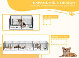8 Panels Heavy Duty Puppy Playpen, for Large, Medium Dogs, Indoor and Outdoor Use - Black T3398P349718