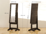 Freestanding Mirrored Jewellery Storage Cabinet 71912053