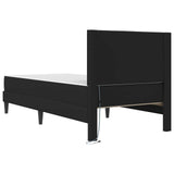 Bed Frame with LED Strip Lights Black 90 x 190 cm Faux Leather 3415283
