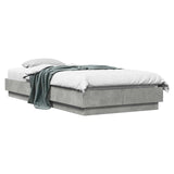 Floor Bed Frame Concrete Grey 80 x 200 cm Engineered Wood 8009072