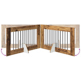 Dog Gate with Stands 2 pcs Old Wood 100 x 60 cm Engineered Wood 892113