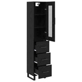 Highboard Black Oak 34.5 x 34 x 180 cm Engineered Wood 3416225