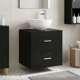 Wall-Mounted Sink Vanity Black Oak 49.5 x 35 x 63 cm 890255