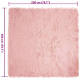 Faux Sheepskin Rug TAFALLA Pink 200 x 200 cm Polyester 42021555