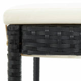 5 Piece Garden Bar Set Black Solid Wood Acacia and Poly Rattan 3295298