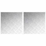 Stair Tread Square 2 pcs Silver 50 x 50 cm Aluminium 4104345