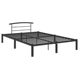 284660 Bed Frame without Mattress Black Metal 160x200 cm