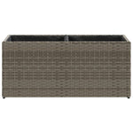 ZNTS Garden Planters with 2 Pots 2 pcs Grey 72x30x32 cm Poly Rattan 3210530