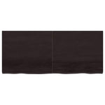 Table Top Dark Brown 140x60x cm Treated Solid Wood Oak 3156444