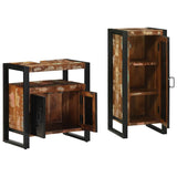 Bathroom Furniture Set 2 pcs Multicolour Solid Reclaimed Wood 3305609