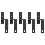 Sliding Door Hardware Kit 213,5 cm Steel Black 3295732