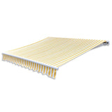 Manual Awning 3 x 2.5 m Yellow and White Stripe 100% Polyester 270186