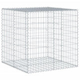 Gabion Basket with Cover 100x100x100 cm Galvanised Iron 3295190