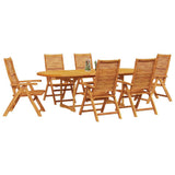 Garden Dining Set Folding 7 pcs Brown Solid Acacia Wood 3375722