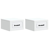 Wall-Mounted Bedside Cabinet 2 pcs White 34.5 x 33 x 20 cm 899276