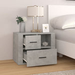 ZNTS Bedside Cabinet Concrete Grey 60x36x45 cm Engineered Wood 816740