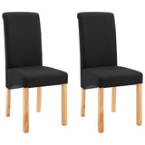 Dining Chairs 2 pcs Black Fabric 249279