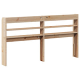 Headboard with Shelves 135 cm Solid Wood Pine 850953