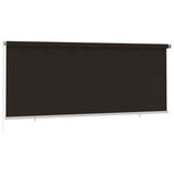 Outdoor Roller Blind 350x140 cm Brown HDPE 312976