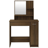 Dressing Table with Mirror Brown Oak 86.5x35x136 cm 820495