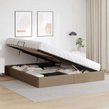 Storage Bed with Mattress Cappucino 180 x 200 cm Faux leather 3369960