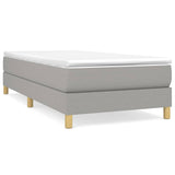 Box Spring Bed Frame Light Grey 90x200 cm Fabric 3120582