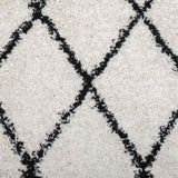 Shaggy Rug PAMPLONA High Pile Modern Cream and Black 280 cm 375381