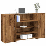 Reception Desk Old Wood 180x50x103.5 cm Engineered Wood 3324176