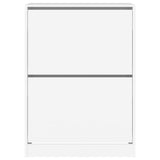 Shoe Cabinet with 2 Flip-Drawers White 80x42x108 cm 3214399
