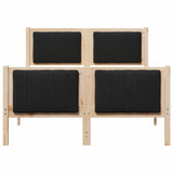 Bed frame Brown and black 120 x 200 cm Solid pine wood 878471