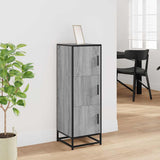Highboard Grey Sonoma 35.5x35x106.5 cm Engineered Wood and Metal 849067