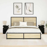 Bedside Cabinet 2 pcs Black Oak 35 x 39 x 55 cm Engineered wood 862179