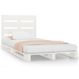 Bed Frame without Mattress White 90x200 cm Solid Wood Pine 3120118