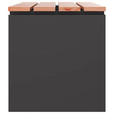 Garden Bench Black 80 x 40 x43 cm Steel 874898