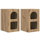 Bedside Table 2 pcs Artisan Oak 29.5 x 33.5 x 50 cm 891243