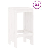 5 Piece Garden Bar Set White Solid Wood Pine 3157746