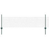 Welded Wire Fence 25 x 0.5 m PVC-Coated Steel Green 3336707