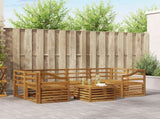 Outdoor Sofa Set 7 pcs Natural Solid Acacia Wood 3374464