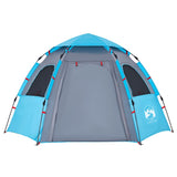 Camping Tent Cabin 4-Person Blue Quick Release 4005333
