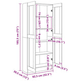 Book Cabinet Grey Sonoma 82.5x30.5x185.5 cm Engineered Wood 815115