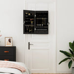 Mirror Jewellery Cabinet Wall Mounted Black 37.5x10x67 cm 353221