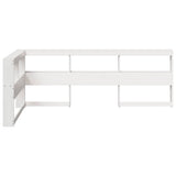 Bookcase Headboard L-Shaped White 80 cm Solid Wood Pine 859278