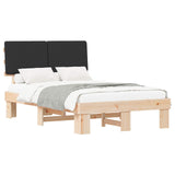 Bed Frame with Upholstered Headboard Black 120 x 200 cm 877491