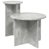 Side Table Set with Storage 2 pcs Concrete Grey Engineered Wood 8001031